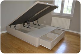 Canapé abatible con cajones de 160x190