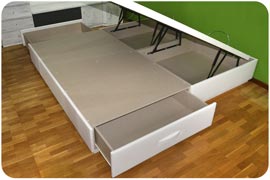 Canapé abatible con cajones grandes laterales