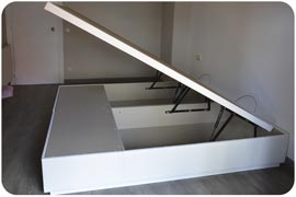 Canapé con tapa abatible y cajones grande