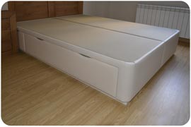 Canapé de cajones mas colchón flow de 140x190 montado en Cáceres