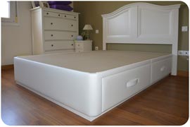 Canapé de 150x2 con cajones iguales montado Madrid