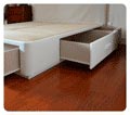 Cama modelo Cajones plus 150x190 blanca vista con mas detalles en Madrid
