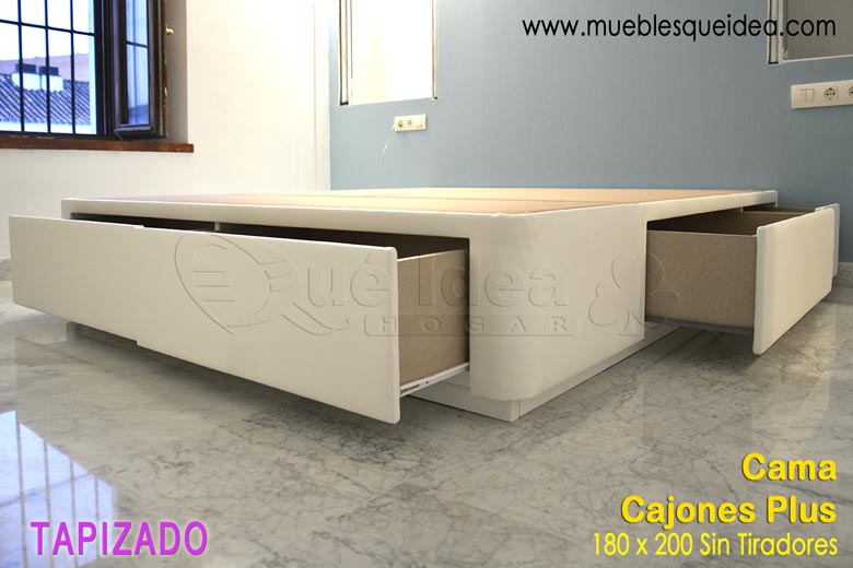 Cama cajones plus sin tiradores