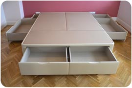 Cama con cajones de matrimonio grande 180x200 montada en Madrid