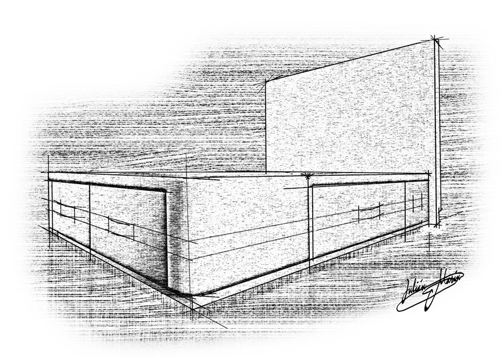 cama con cajones retranqueados dibujado