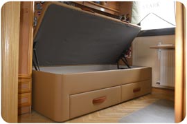 Cama individual Arcón con 2 cajones