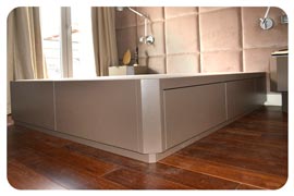 Canapé lacado en color liso de la carta Ral 7006