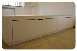 Canapé cajones de matrimonio en madera montado en Granada