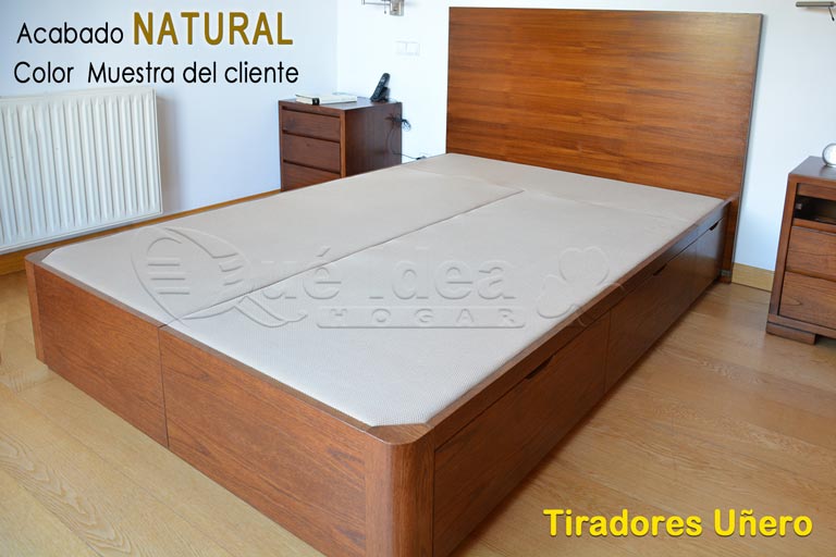 Canapé de madera Cajones Laterales Fabricado con muestra del cliente