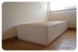 Canapé individual de 90x190 con cajones