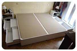 Cama de garndes dimensiones con cajones