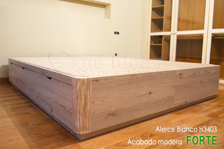 Canapé modelo Cajones Laterales de Color Alerce Blanco H3403