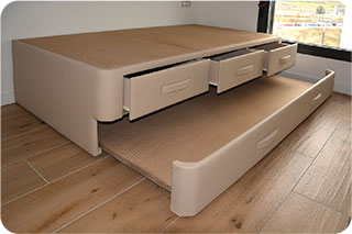 Cama con cajones y nido montada en Pamplona