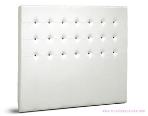 Cabecero tapizado modelo Madrid desde el suelo con tachuelas tapizadas Shine blak