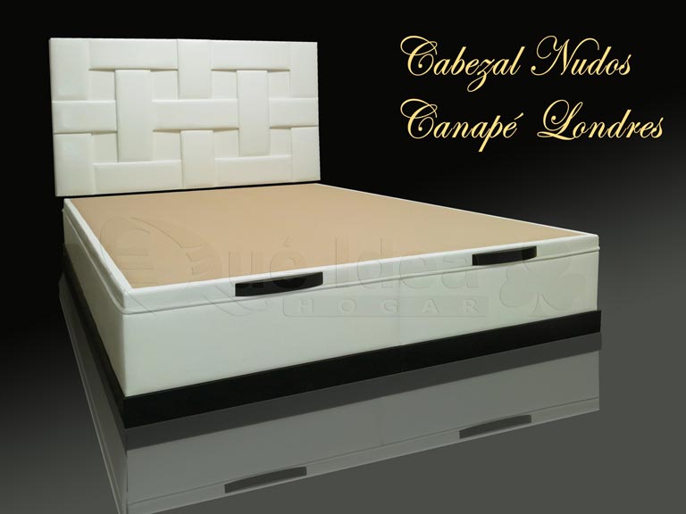 Cabecero NUDOS y canapé de grán capacidad modelo LONDRES