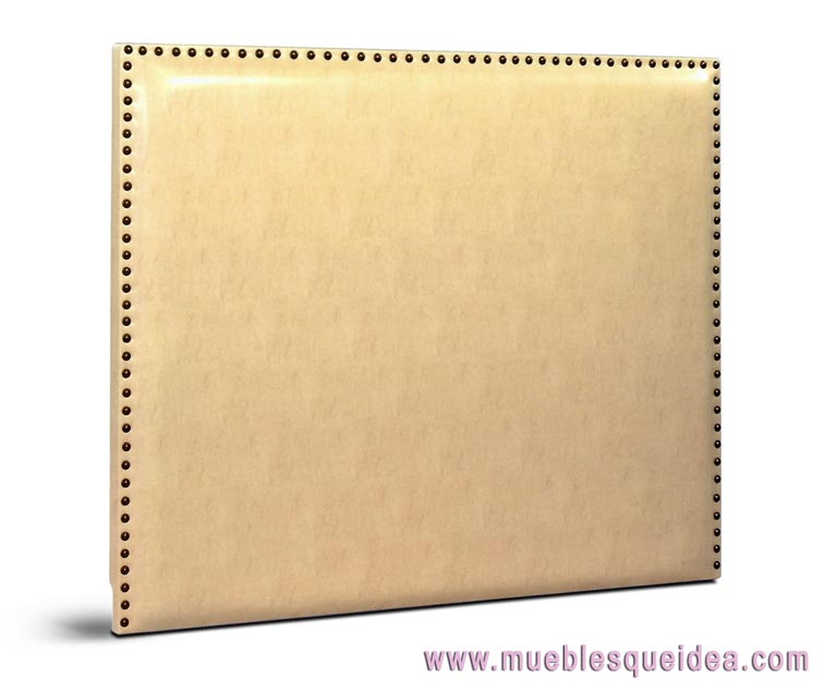 Cabecero tapizado en polipiel sintética Bicass modelo Sevilla con decoración de Tachuelas