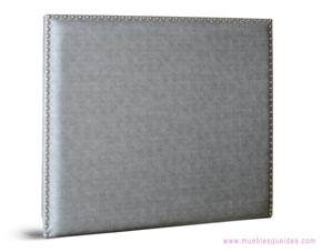 Cabecero de cama modelo Sevilla tapizado con polipiel KETEN 246 con Tachuelas NÍQUEL