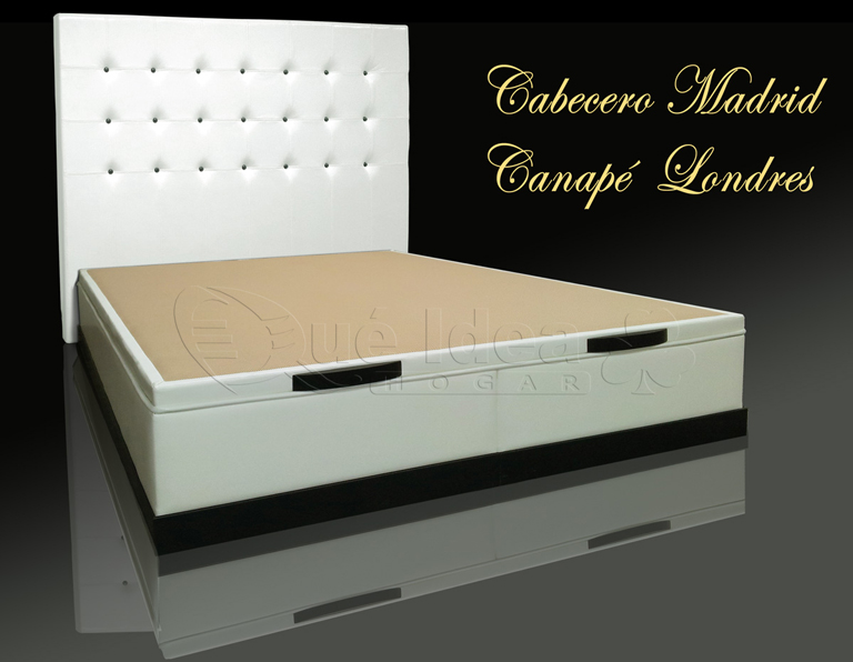 Cabecero NUDOS y canapé de grán capacidad modelo LONDRES