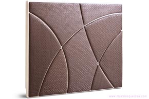 Cabecero de cama tapizado en dos colores modelo Alcoy Lujo