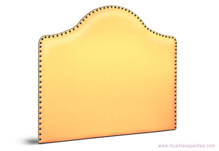 Cabecero de cama modelo Córdoba tapizado en polipiel de la serie ELFOS con decoración de Tachuelas