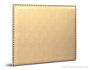 Cabecero de cama tapizado modelo Sevilla con Tachuelas polipiel cuero