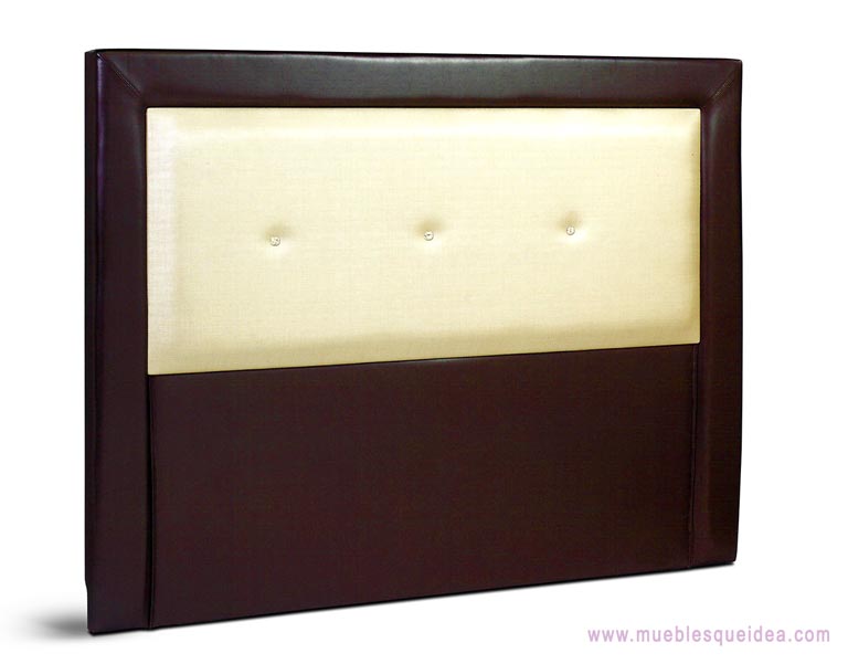 Cabecero de cama modelo Burgos tapizado en dos colores