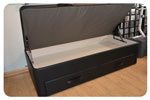 Cama supletoria Canapé diván con arcón y cajones