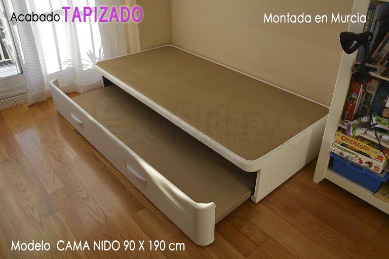 Diván cama supletoria nido blanco montado en Murcia