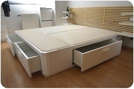 Camas con cajones modelo Plus con acabado Forte