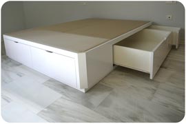 Cama con cajones de 140 cm en madrid
