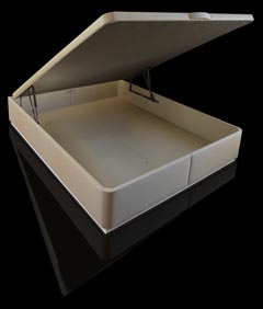 Canapé tapizado de tapa abatible