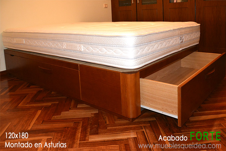 Cama canapé con cajones Mas colchón visco