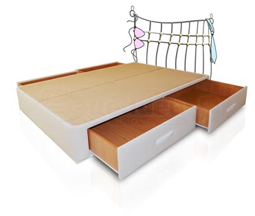cama canapé tapizado modelo cajones laterales iguales
