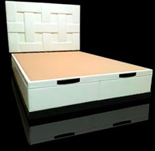 Canapé de tapa abatible modelo GRAN CAPACIDAD con cabecero modelo LAZOS