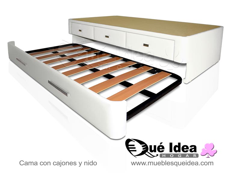 Cama con cajones y nido