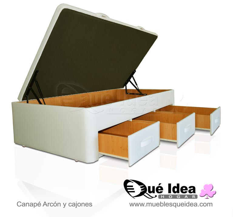 canapé arcón abatible con cajones