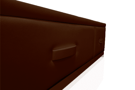 marrón chocolate para la cama con cajones