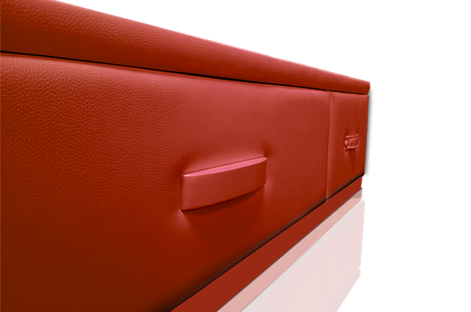 color rojo ferrari para la cama con cajones