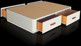 Cama canapé con cajones modelo CAJONES LATERALES tapizado