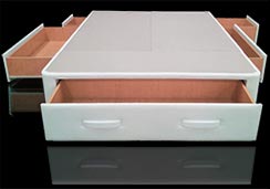 Cama canapé con cajones modelo CAJONES PLUS tapizado