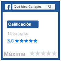 calificación de qué idea canapés en facebook