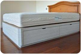 Colchón Viscorrelax de muelle ensacado con canapé de 4 cajones iguales