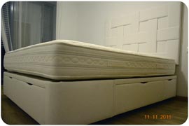 colchón muelles ensacados viscorrelax cama con cajones Plus y cabecero modelo Lazos