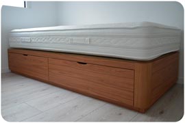 colchón Viscorrelax pequeño canapé de cajones laterales