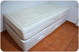 Colchón Viscorrelax mas canapé individual con cajones laterales en Murcia