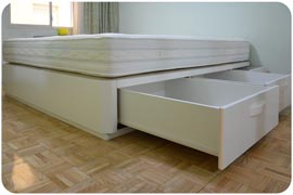 Colchón Viscorrelax con una cama con cajones Pozuelo de Alarcón
