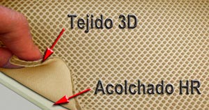Tejido 3D detalle aumentado del acolchado