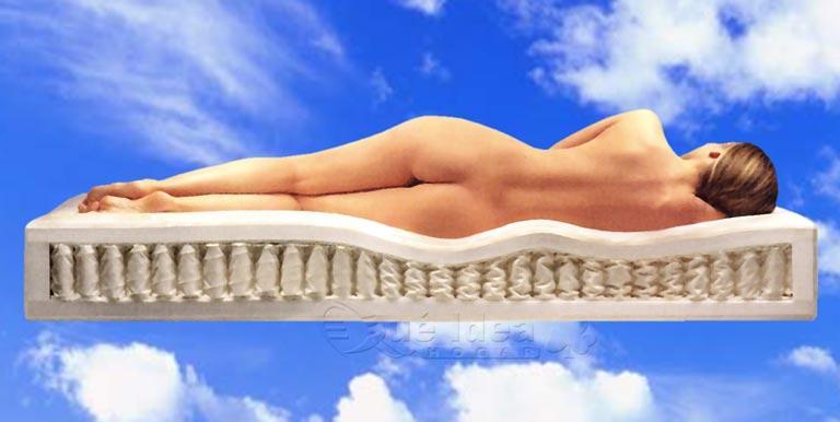 bloque o núcleo de un colchón muelles ensacados Viscorrelax adaptado al contorno del cuerpo