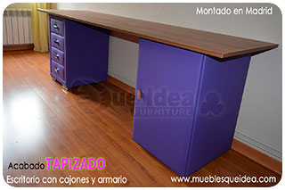 Mueble escritorio tapizado para Canapé nido
