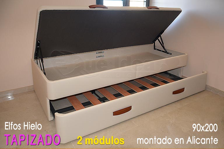 Canapé Nido de 90x200 formado por dos módulos montado en Alicante